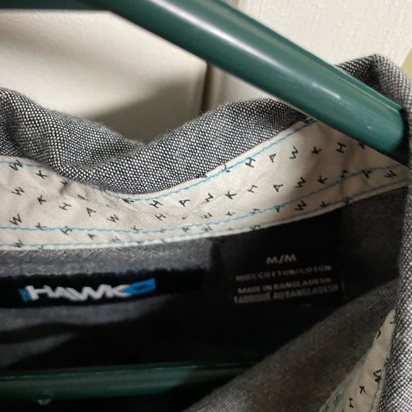 hawk button up shirt, Grey - Picture 2 of 2